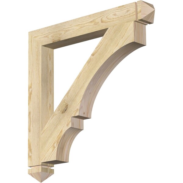 Ekena Millwork Balboa Arts & Crafts Rough Sawn Bracket, Douglas Fir, 4"W x 34"D x 34"H BKT04X34X34BOA03RDF - main